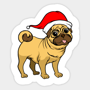 Christmas Pug Sticker